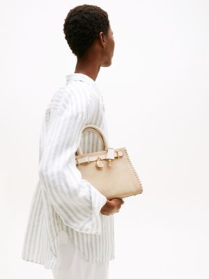 beige the american icon tote-bag aus wildleder für damen - tommy hilfiger