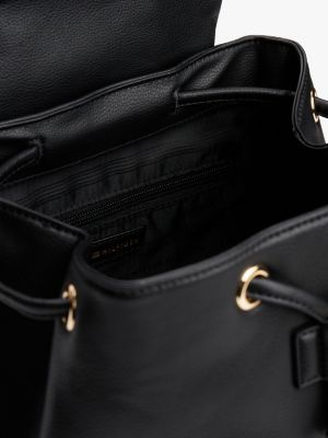 schwarz modern rucksack mit turnlock und th-monogramm für damen - tommy hilfiger