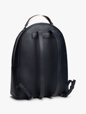 schwarz rucksack mit logo-tape am tragegriff für damen - tommy hilfiger