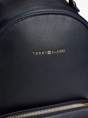 schwarz rucksack mit logo-tape am tragegriff für damen - tommy hilfiger