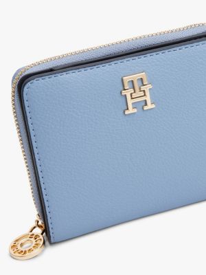 portefeuille à plaque monogramme th beige pour femmes tommy hilfiger