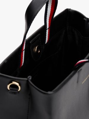 sac cabas à bandoulière et logo beige pour femmes tommy hilfiger