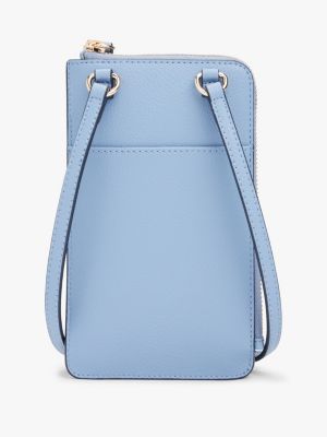 pochette à bandoulière et monogramme th blue pour femmes tommy hilfiger