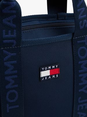 cabas essential à motif logo bleu pour femmes tommy jeans