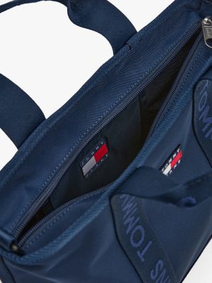 cabas essential à motif logo bleu pour femmes tommy jeans
