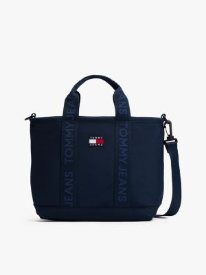 cabas essential à motif logo blue pour femmes tommy jeans