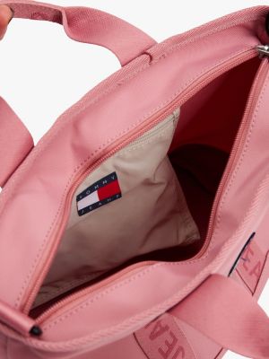 roze essential shopper met logo voor dames - tommy jeans