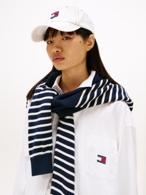 casquette heritage en denim blanc pour femmes tommy jeans