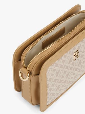 multi crossbody-kameratasche mit th-monogramm für damen - tommy hilfiger