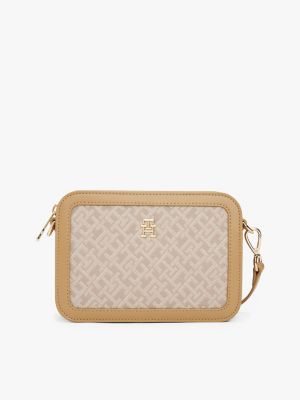 multi th monogram jacquard crossbody camera bag for women tommy hilfiger