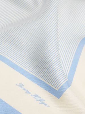 beige pure silk square scarf for women tommy hilfiger