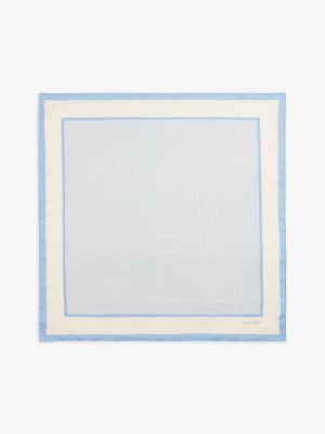 beige pure silk square scarf for women tommy hilfiger