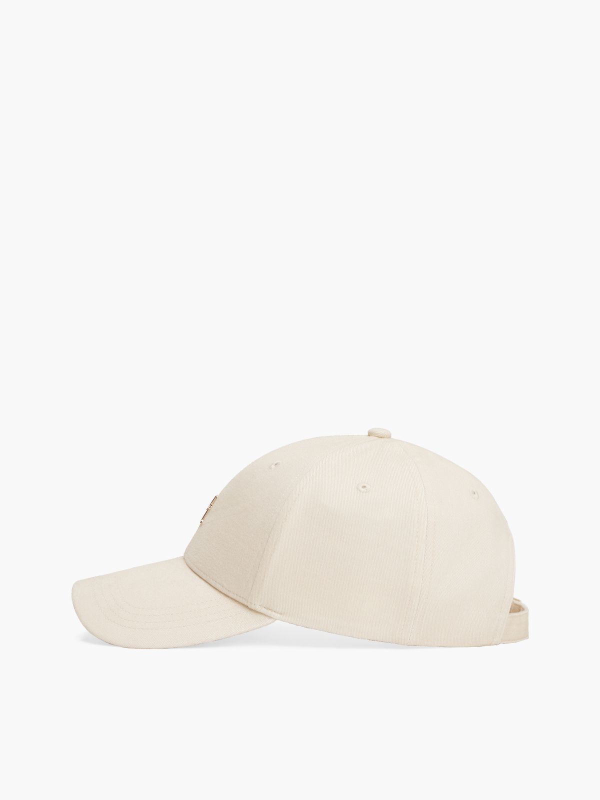 Chic TH Monogram Plaque Baseball Cap — Beige