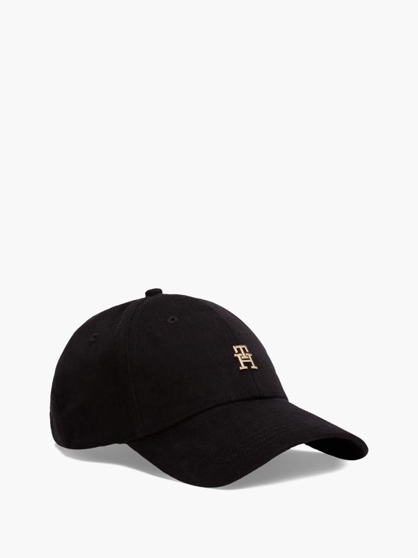 Chic TH Monogram Plaque Baseball Cap — Black