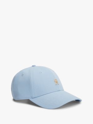 blue chic th monogram twill baseball cap for women tommy hilfiger