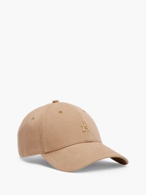 cappello da baseball chic con placchetta th khaki da donne tommy hilfiger