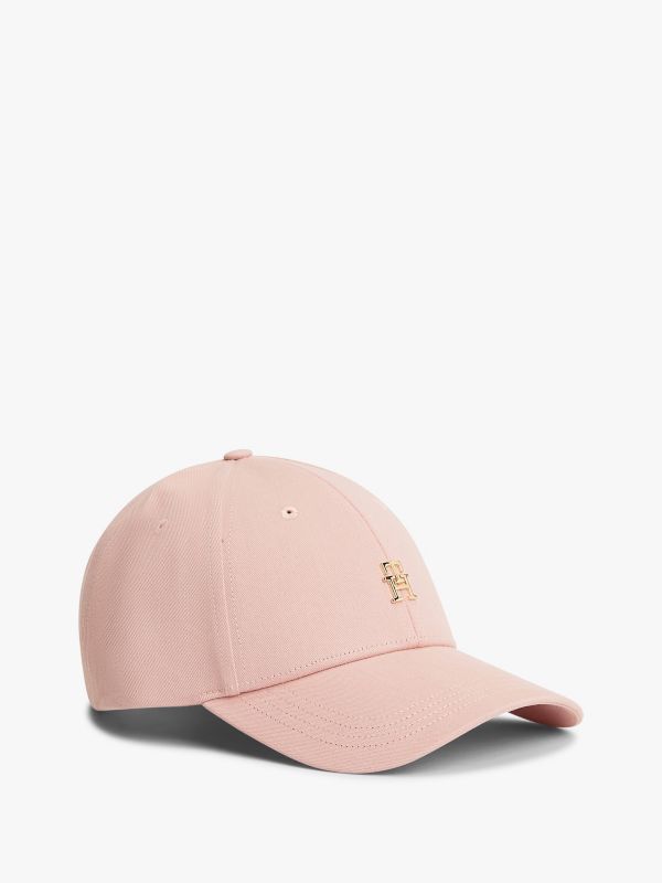 Chic TH Monogram Plaque Baseball Cap — Pink