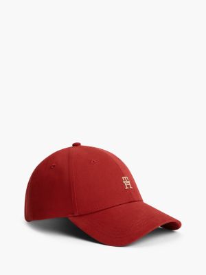 cappello da baseball chic con placchetta th red da donne tommy hilfiger