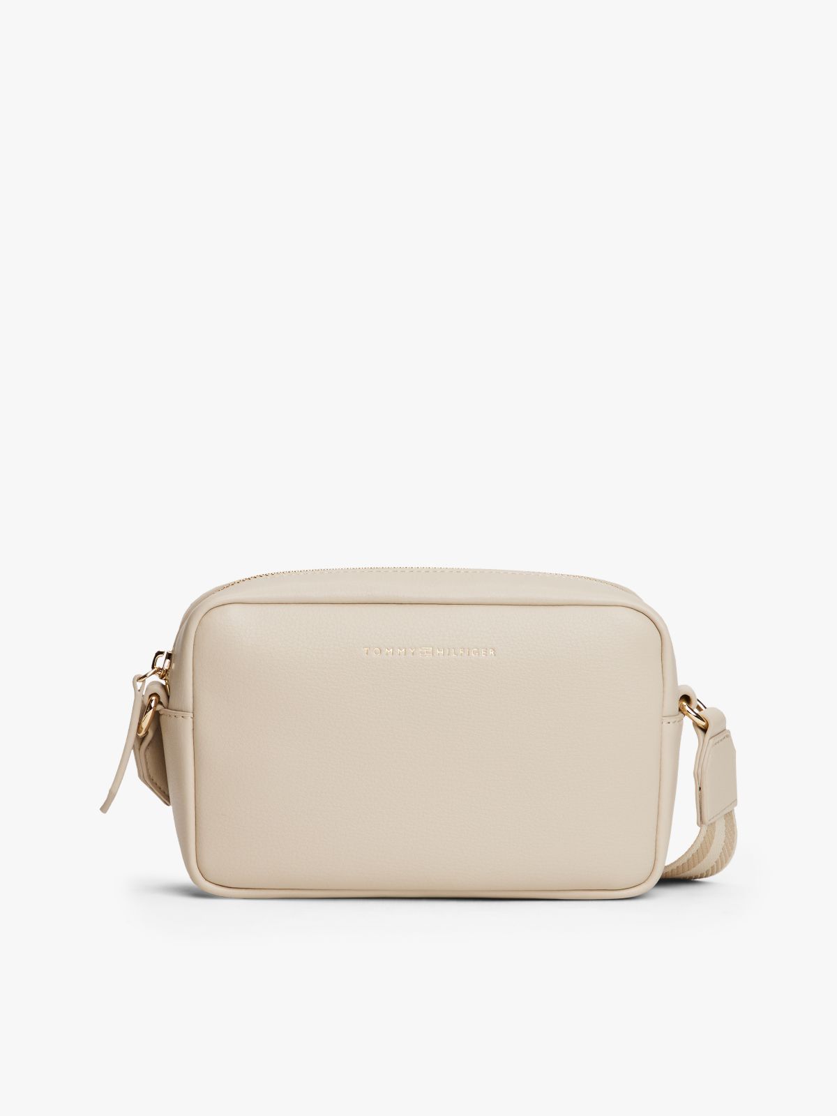 Webbing Crossbody Camera Bag — Beige