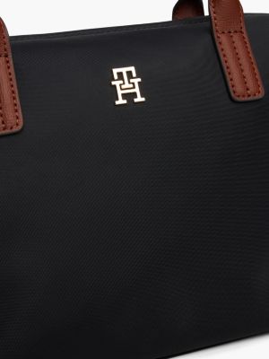 black th monogram tote bag for women tommy hilfiger