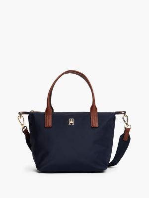 blue popette crossbody tote bag for women tommy hilfiger