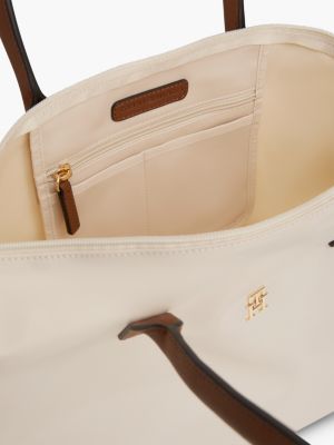 cabas popette beige pour femmes tommy hilfiger