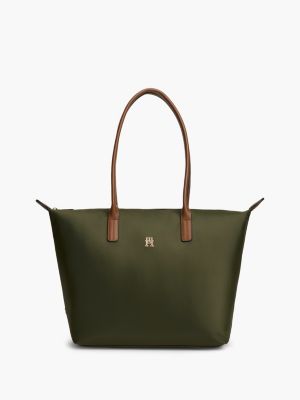 green popette tote bag for women tommy hilfiger