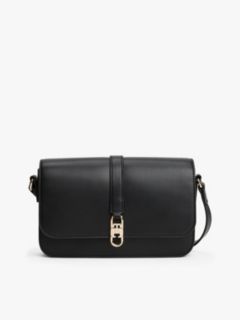TH Monogram Flap Crossbody Bag — Black 1