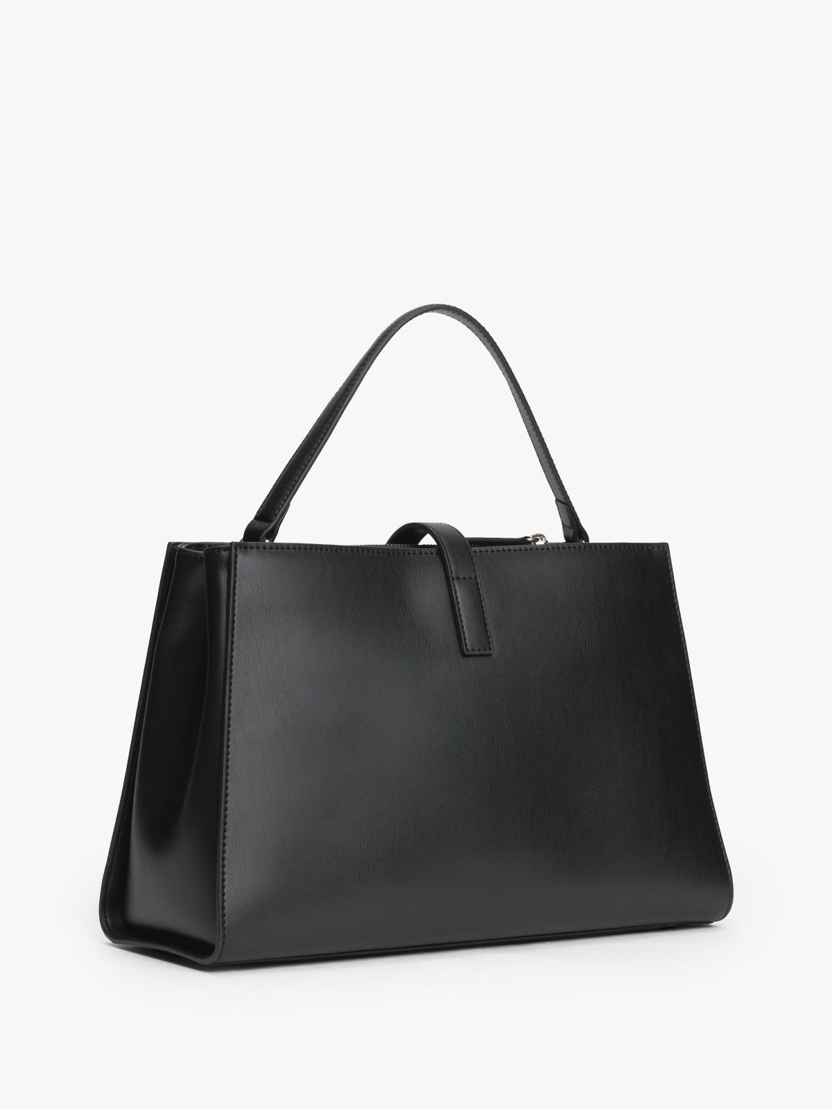 TH Monogram Crossbody Satchel — Black