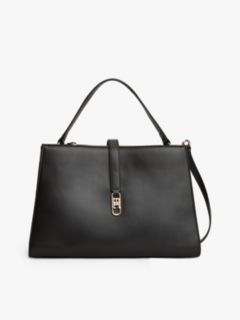 TH Monogram Crossbody Satchel — Black 1