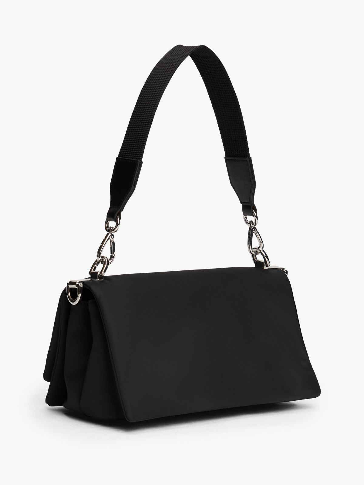 Webbing Strap Crossbody Bag — Black