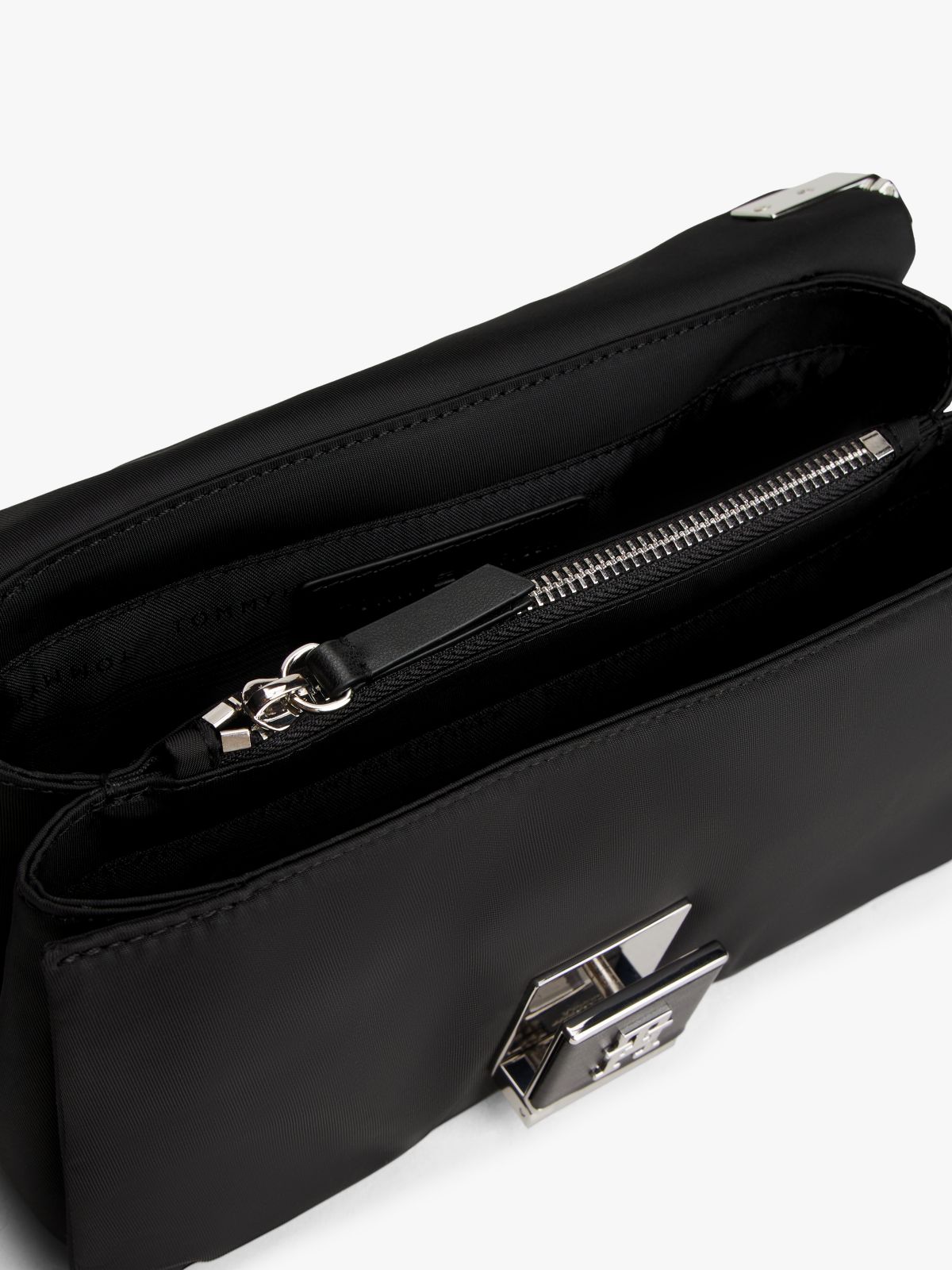 Webbing Strap Crossbody Bag — Black