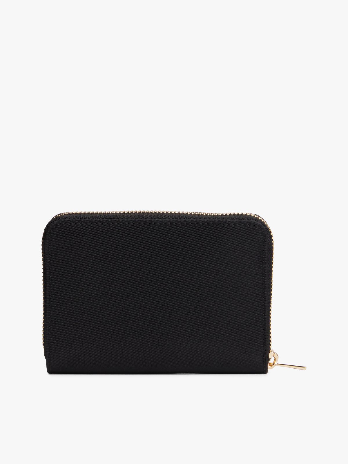 TH Monogram Zip-Around Wallet — Black