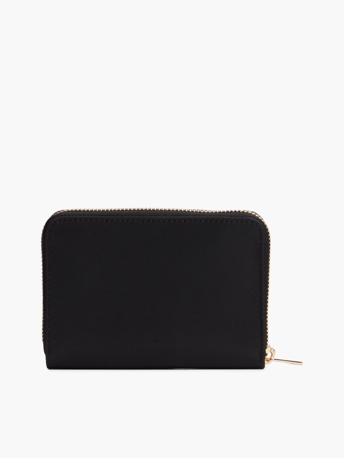TH Monogram Zip-Around Wallet — Black