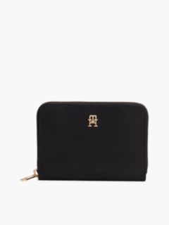 TH Monogram Zip-Around Wallet — Black 1