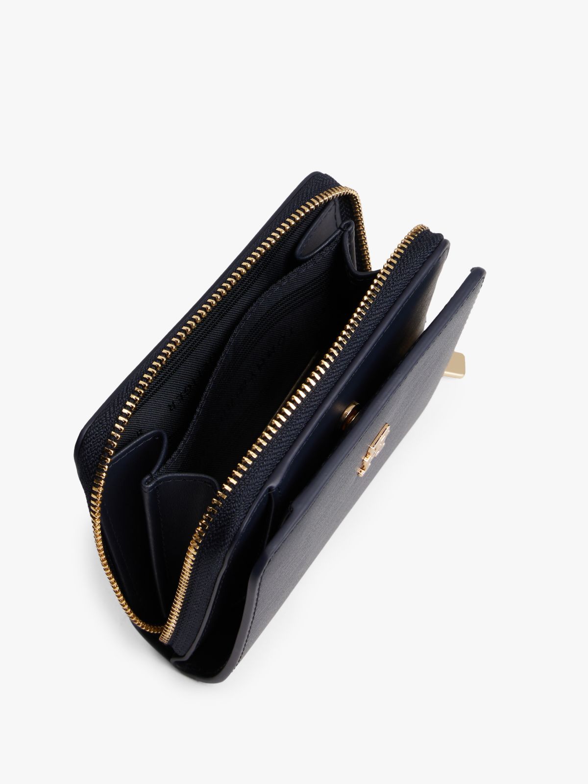 Hilfiger Icon Zip-Around Flap Wallet — Blue