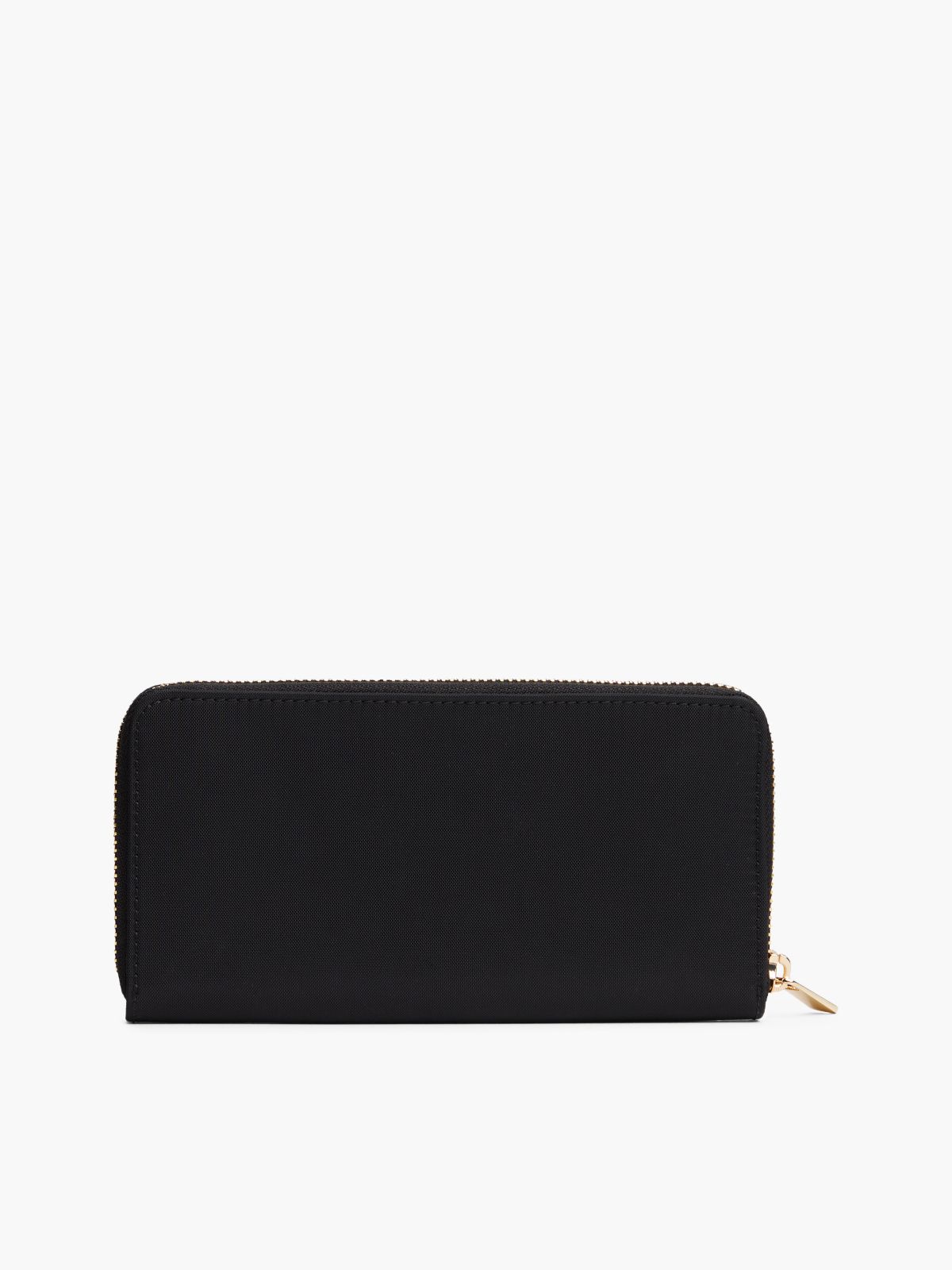 Soft Zip-Around Wallet — Black
