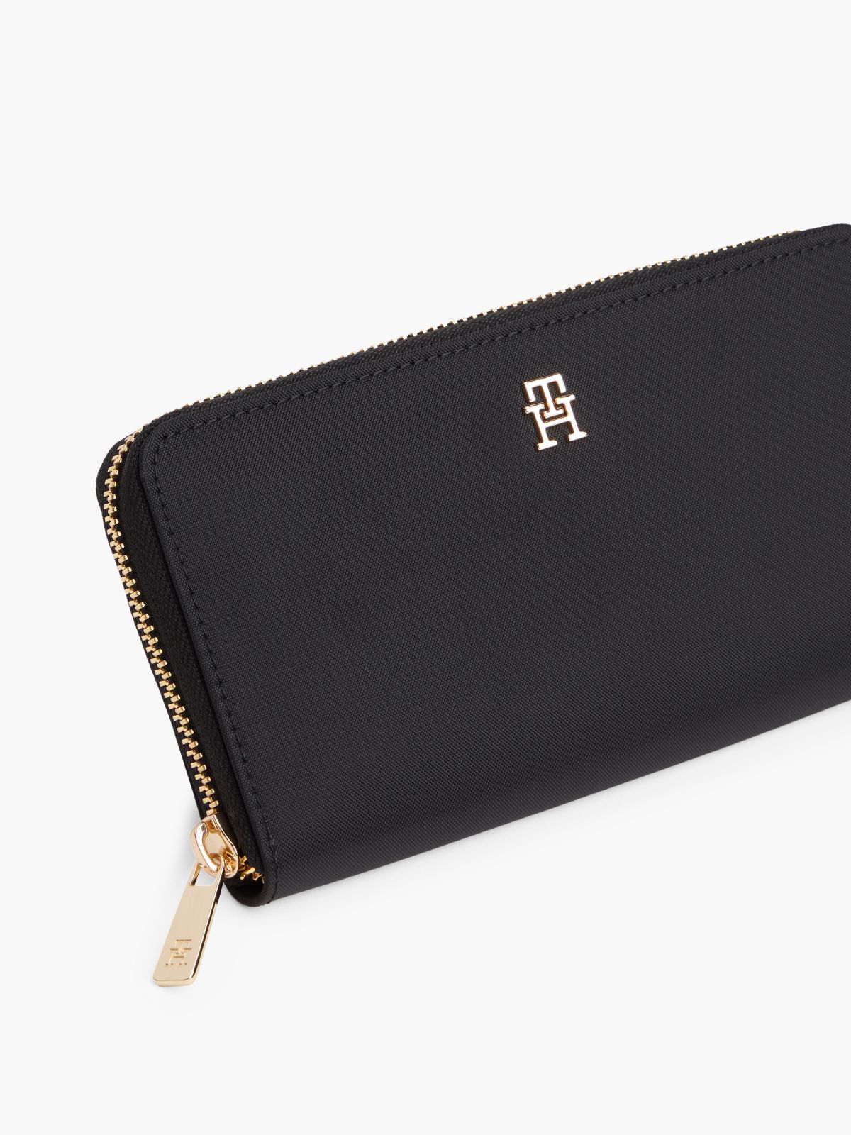 Soft Zip-Around Wallet — Black