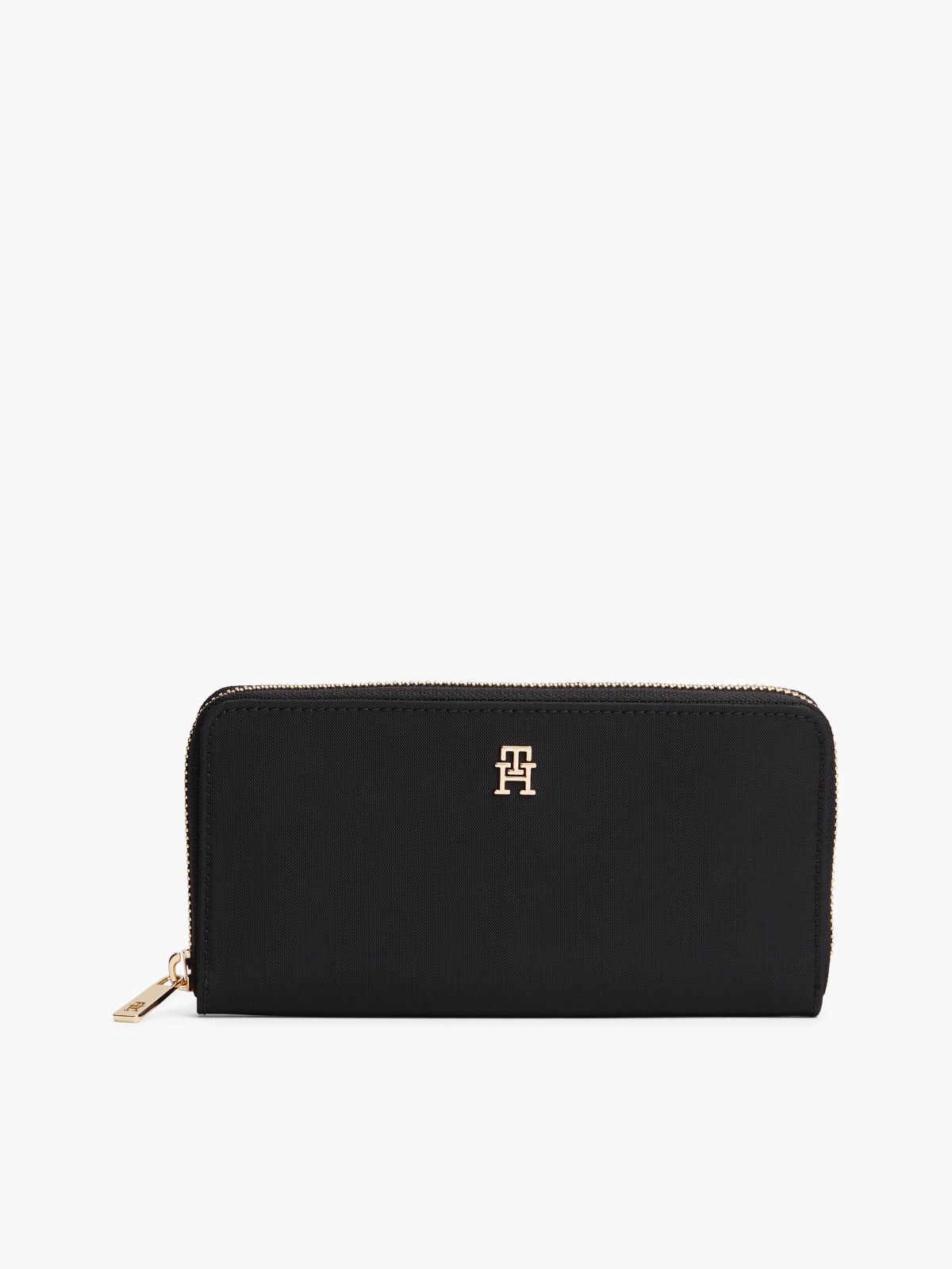 Soft Zip-Around Wallet — Black