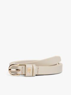 Essential TH Monogram Leather Belt — Beige 1