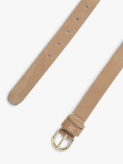 Essential TH Monogram Leather Belt — Beige 2