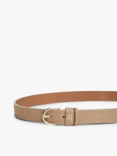 Essential TH Monogram Leather Belt — Beige 3