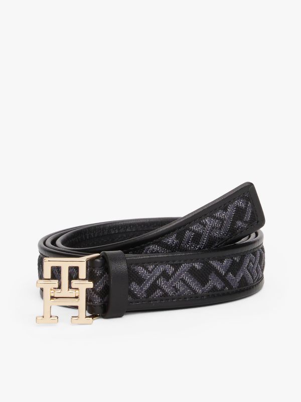 Modern TH Monogram Jacquard Belt — Black