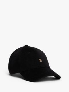 Chic TH Monogram Pure Wool Baseball Cap — Black 1