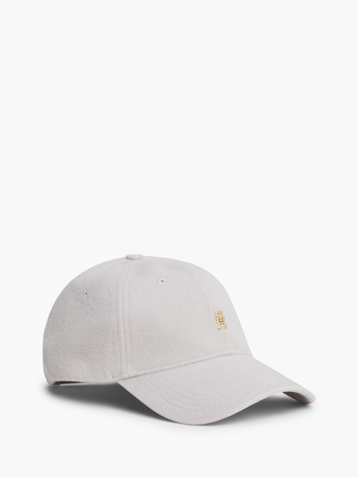 Chic TH Monogram Pure Wool Baseball Cap — Grey