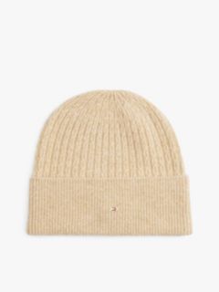 Hilfiger Flag Cable Knit Beanie — Beige 1