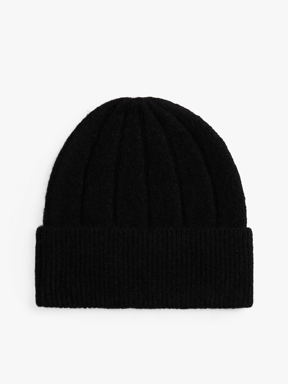 Hilfiger Flag Fluffy Beanie With Wool — Black