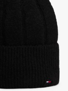 Hilfiger Flag Fluffy Beanie With Wool — Black 3