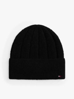 Hilfiger Flag Fluffy Beanie With Wool — Black 1