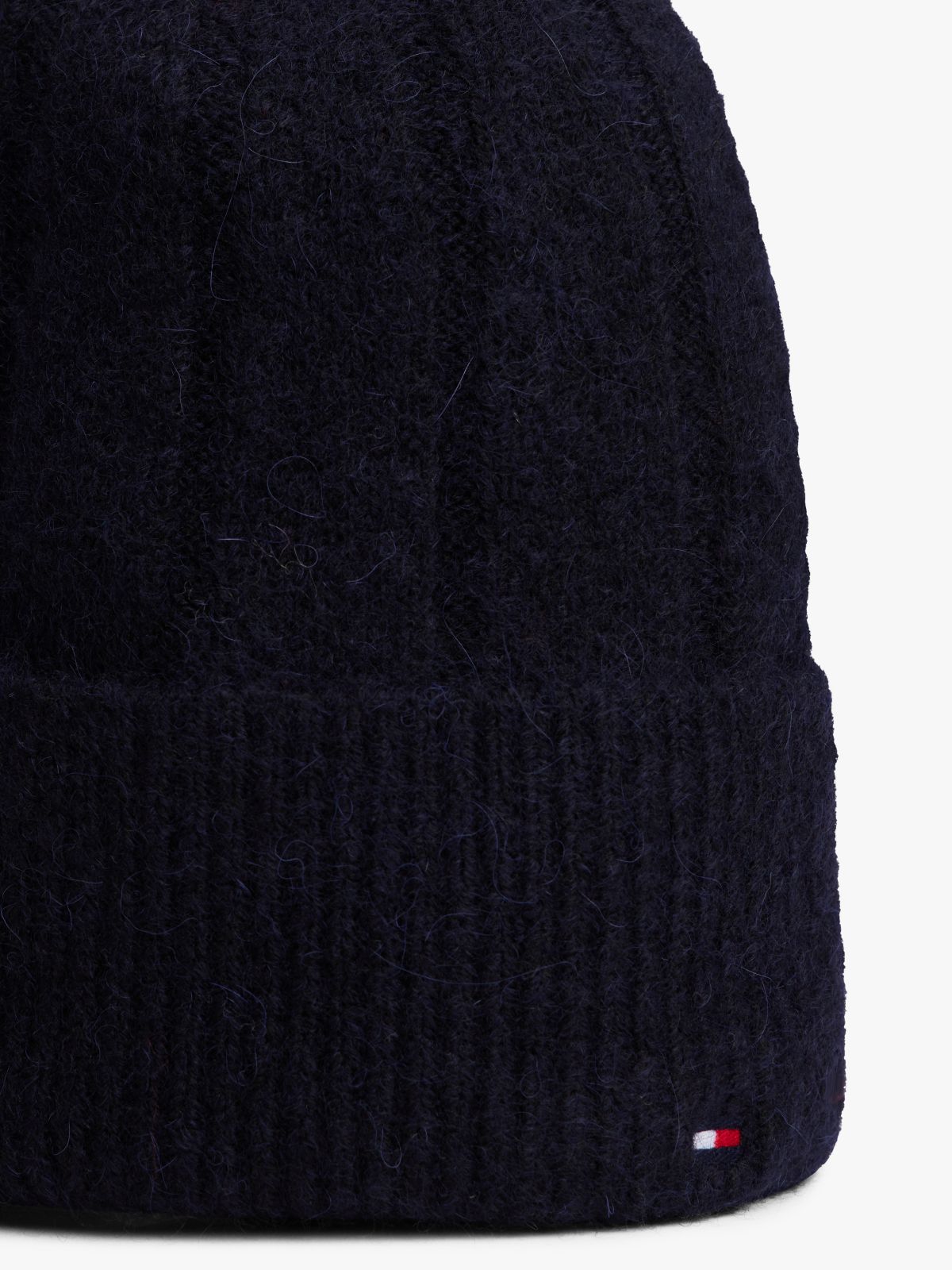 Hilfiger Flag Fluffy Beanie With Wool — Blue
